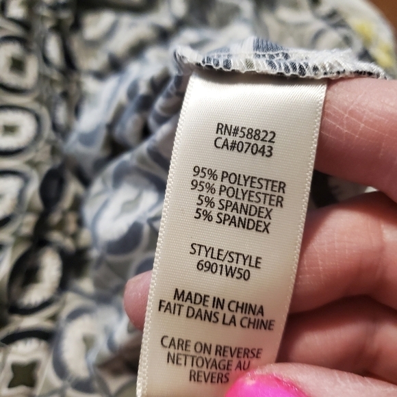 Max Studio Black & White Geometric Jersey Knit Dress Size Large - Picture 7 of 10